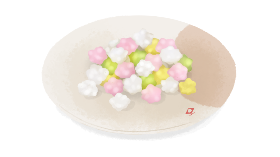 金平糖のイラスト(和菓子の魅力)